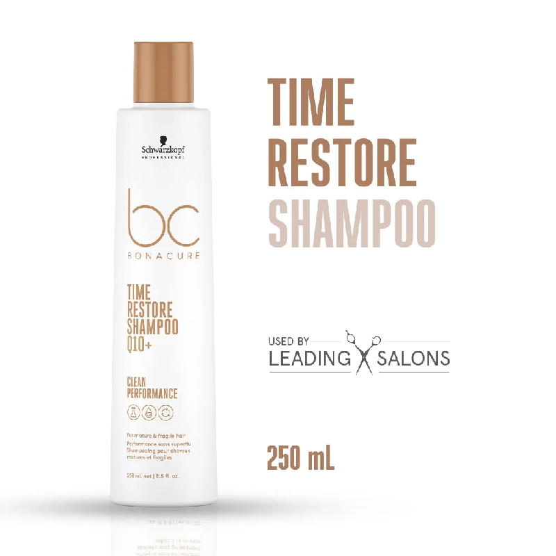 Schwarzkopf Professional Bonacure Time Restore Shampoo with Q10+ for Mature Hair, 250 ml-3.webp